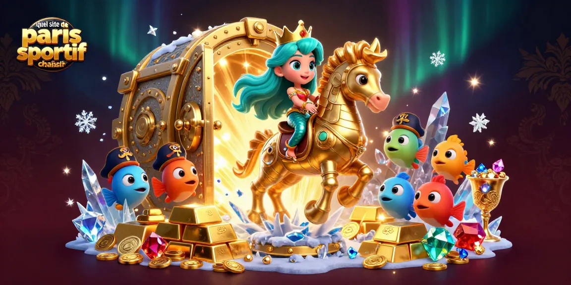 Explorez quel site de paris sportif choisir tout en découvrant un trésor sous-marin flamboyant avec une princesse et un hippocampe.