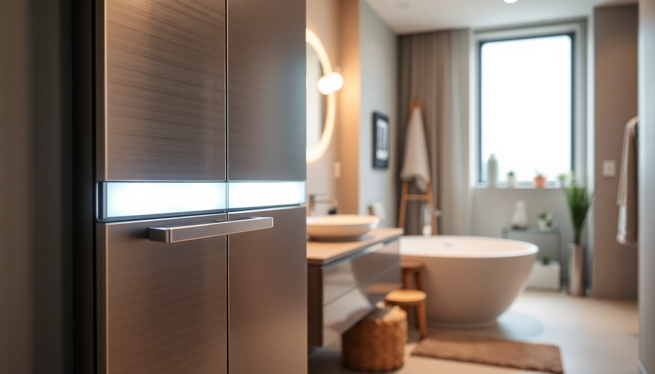 Der sonni Spiegelschrank mit LED-Beleuchtung präsentiert modernen Stil und Funktionalität im Badezimmer.