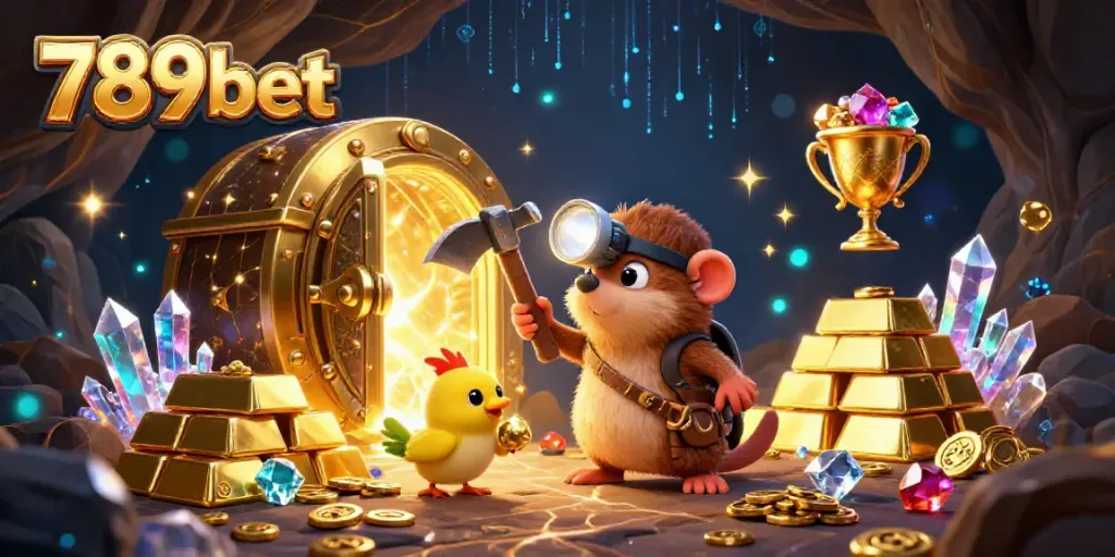 Experience thrilling adventures with 789bet in this vibrant treasure hunting scene featuring a mole and canary.