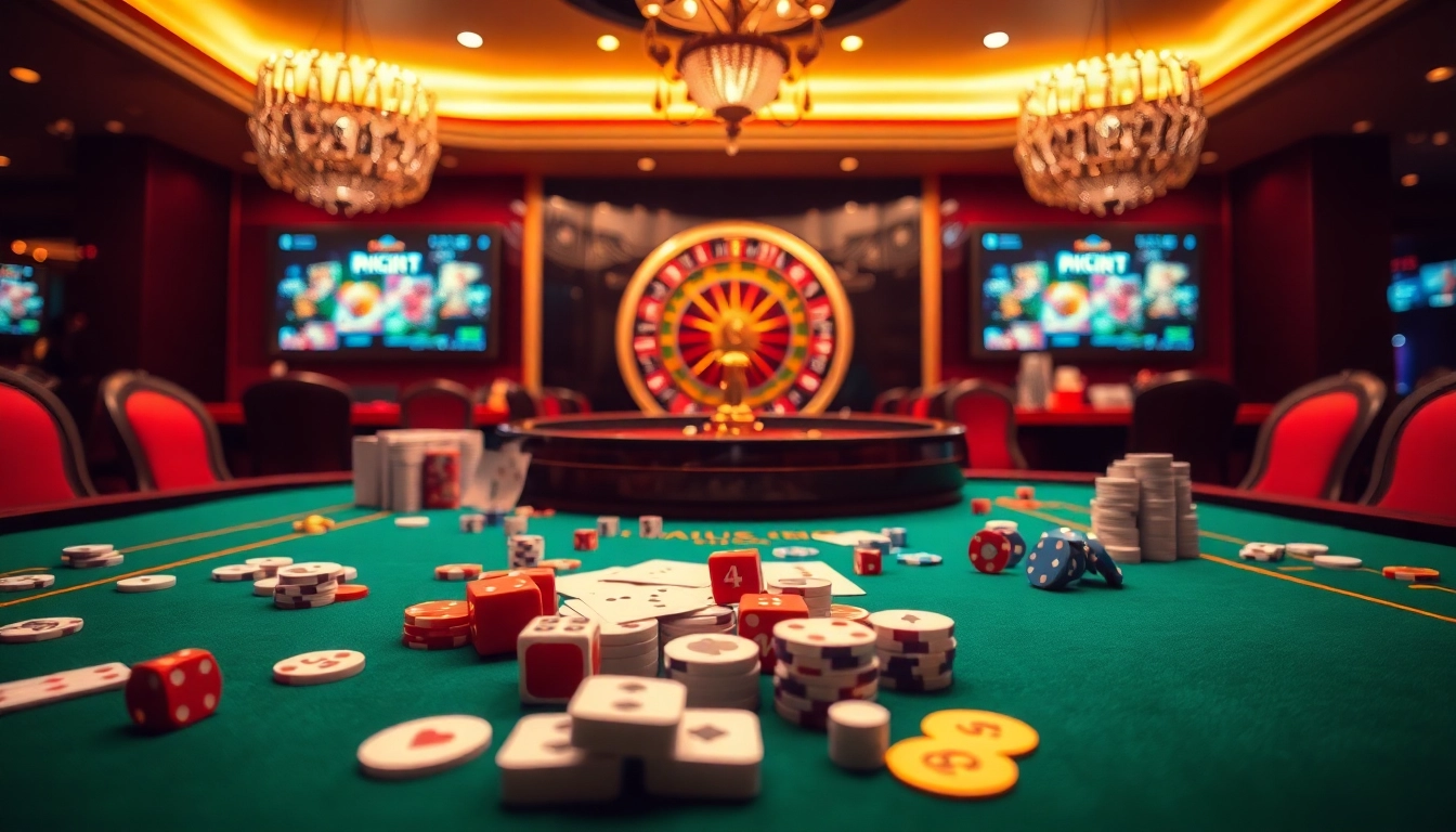 Experience the thrill of dinamit4d at a luxurious casino table with high-stakes action.