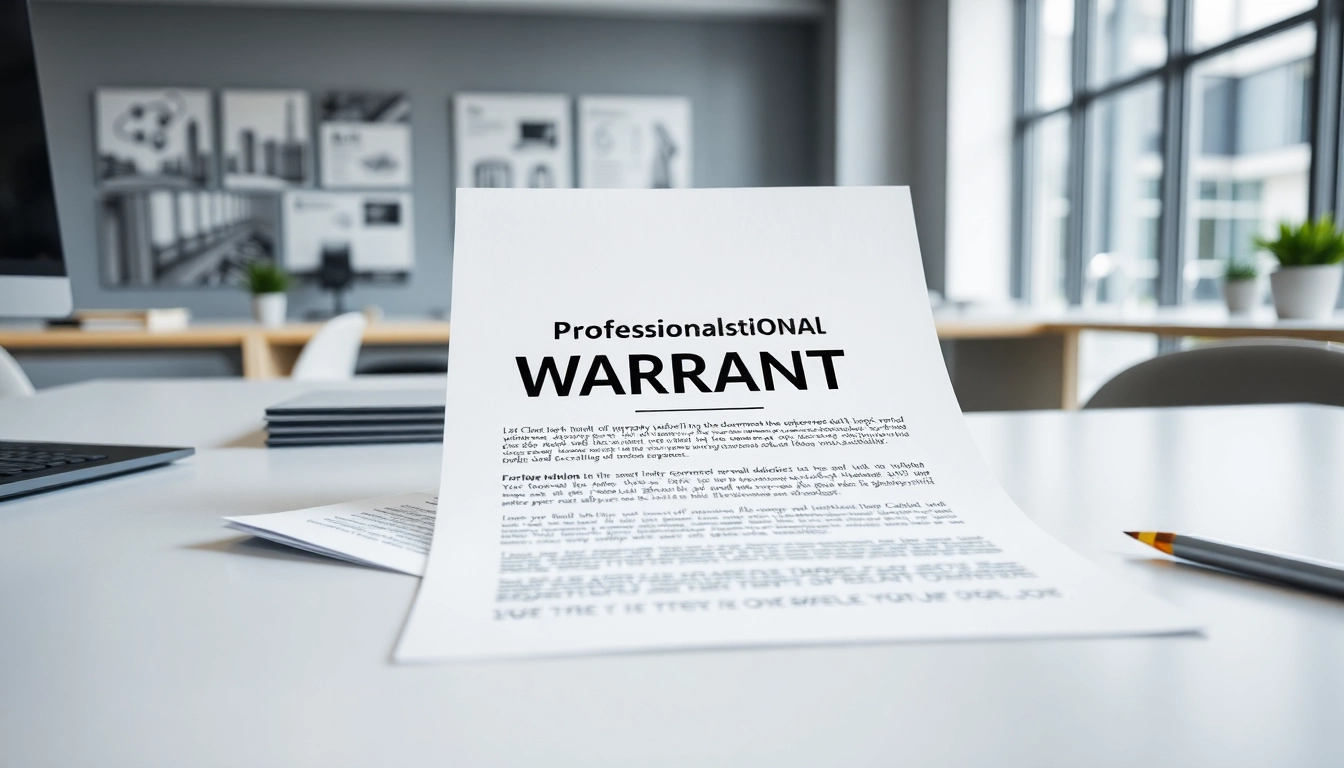 Visual showcasing a warranty company with clear exclusions on a professional desk.