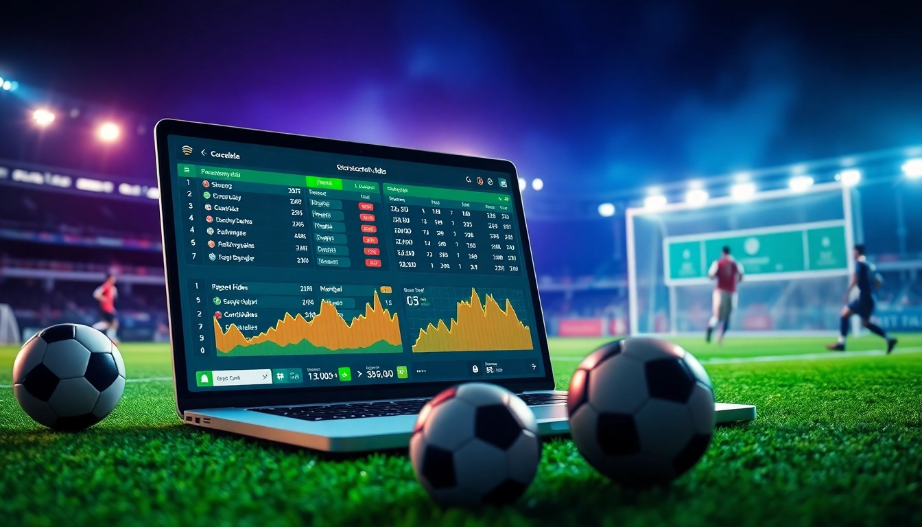 Dynamic betting interface at keonhacai.gold showcasing live soccer odds and stats