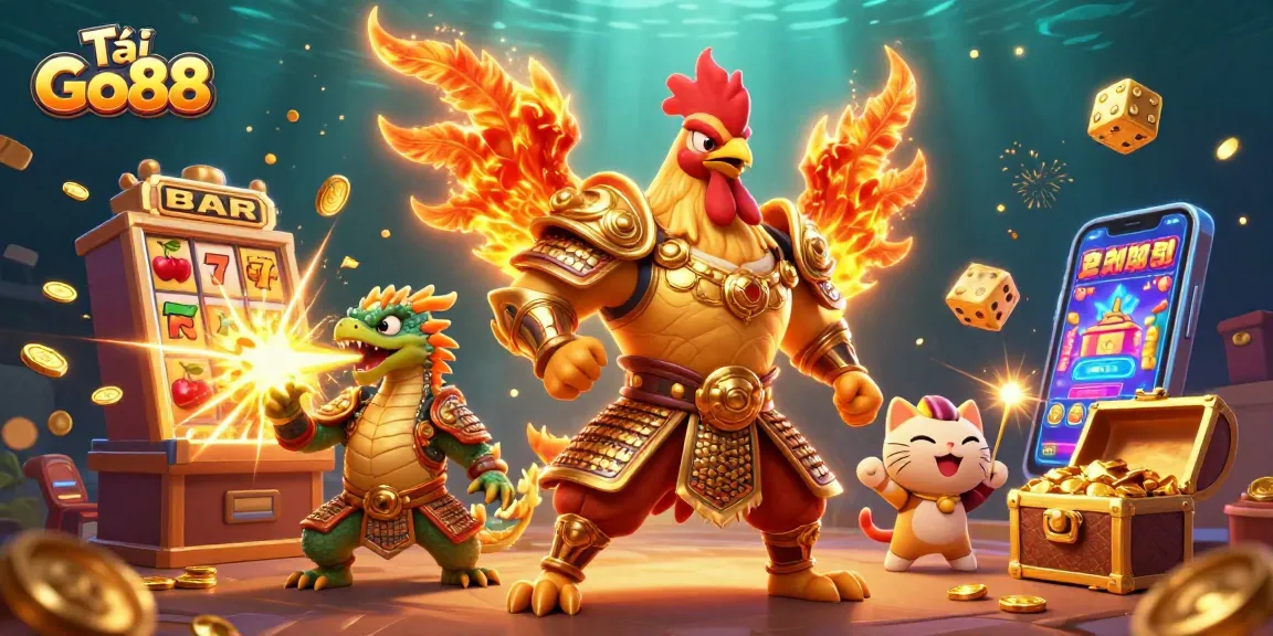 Engage with Tải Go88 and experience thrilling casino excitement in a vivid 3D illustration.