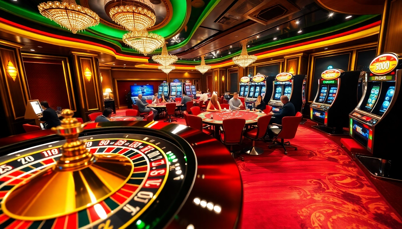 Join the excitement of BL555 with players enjoying roulette, poker, and vibrant slot machines.