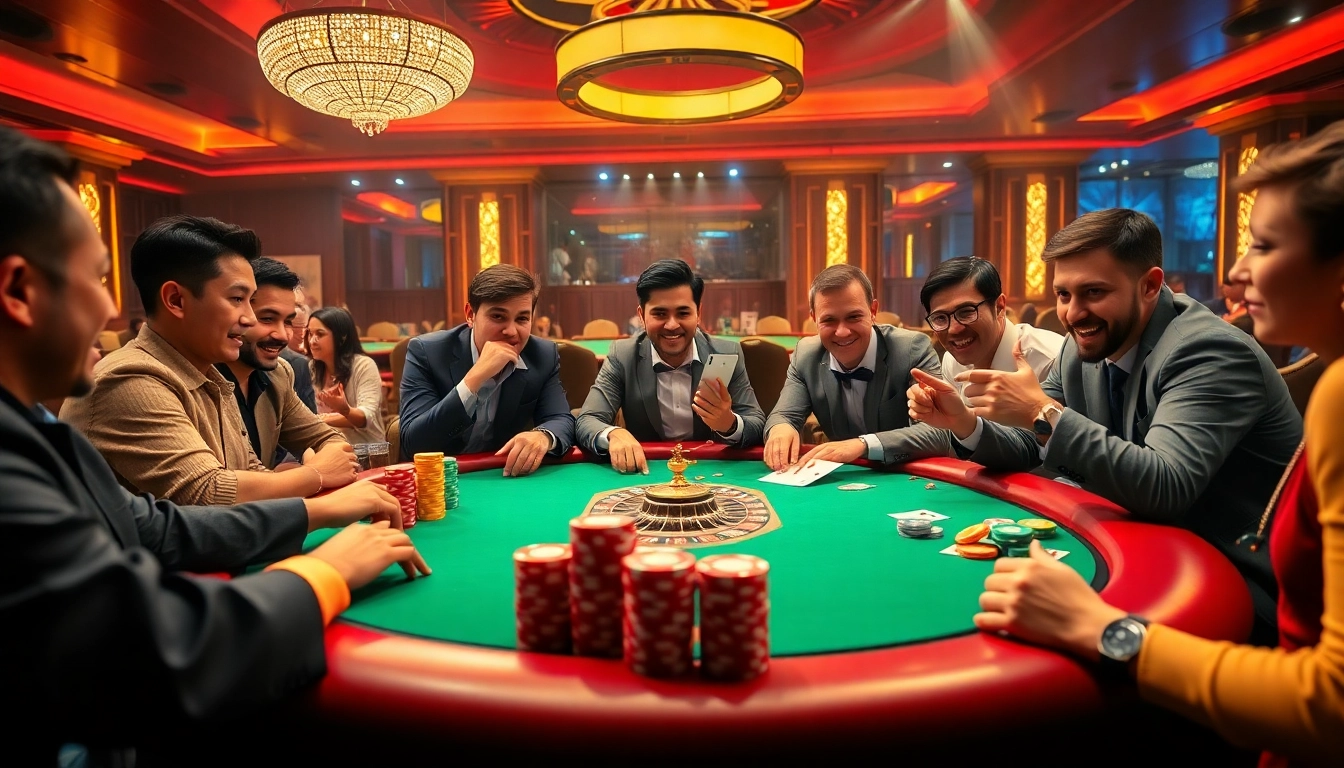 Engage with luongsontv during a high-stakes casino poker game showcasing vibrant excitement.
