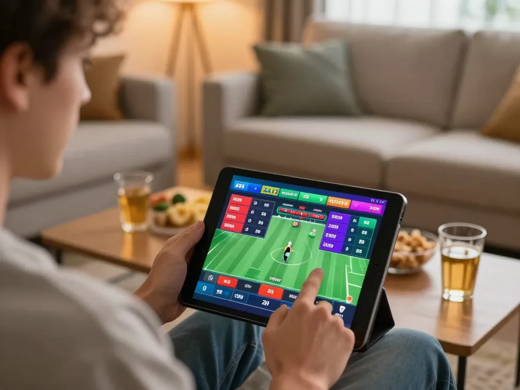 Player engaging with live sports betting on uu88ae from the comfort of their home