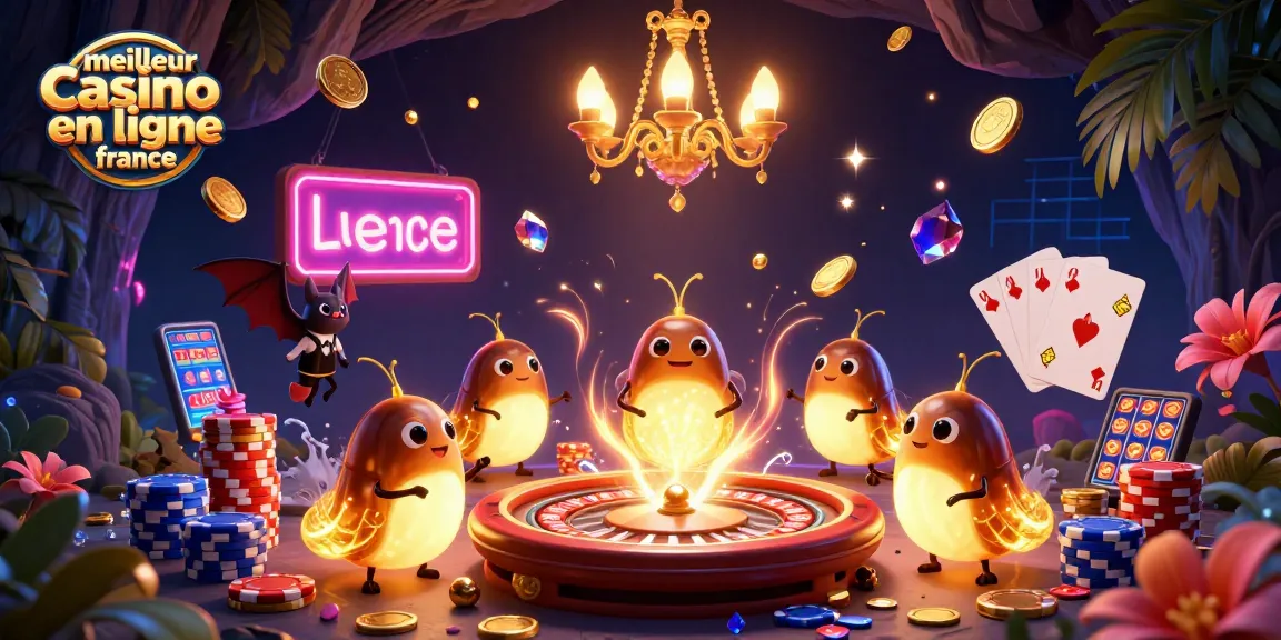 Illustre un monde flamboyant de casino en ligne où les joueurs profitent des bienfaits du meilleur casino en ligne France.