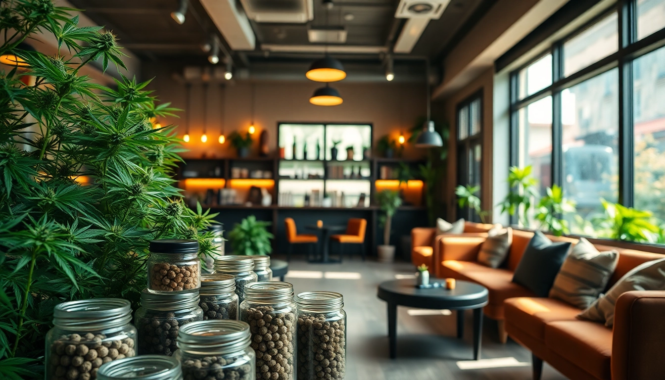 Visitez Green Guyz club cannabis madrid avec des produits de cannabis bien présentés.