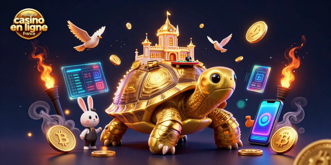 Visitez un meilleur casino en ligne France pour des gains excitants grâce à un croupier et une tortue dorée.