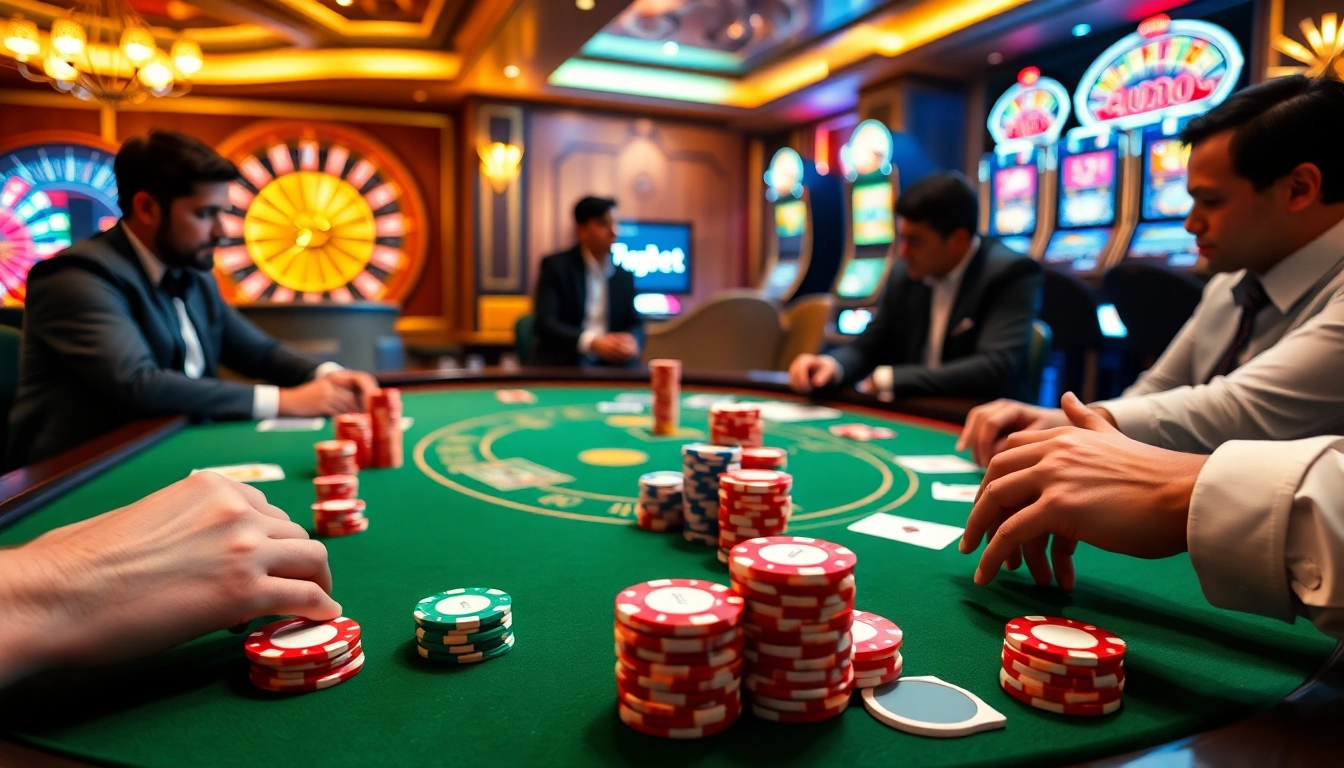 Experience the thrill of high-stakes poker at 7upbet with vibrant casino visuals.