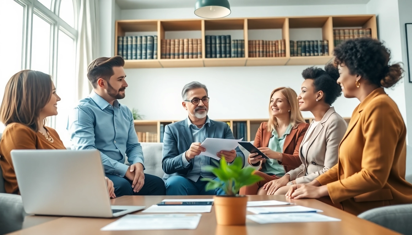Engaging scene of estate planning San Antonio consultations with a financial advisor and clients.
