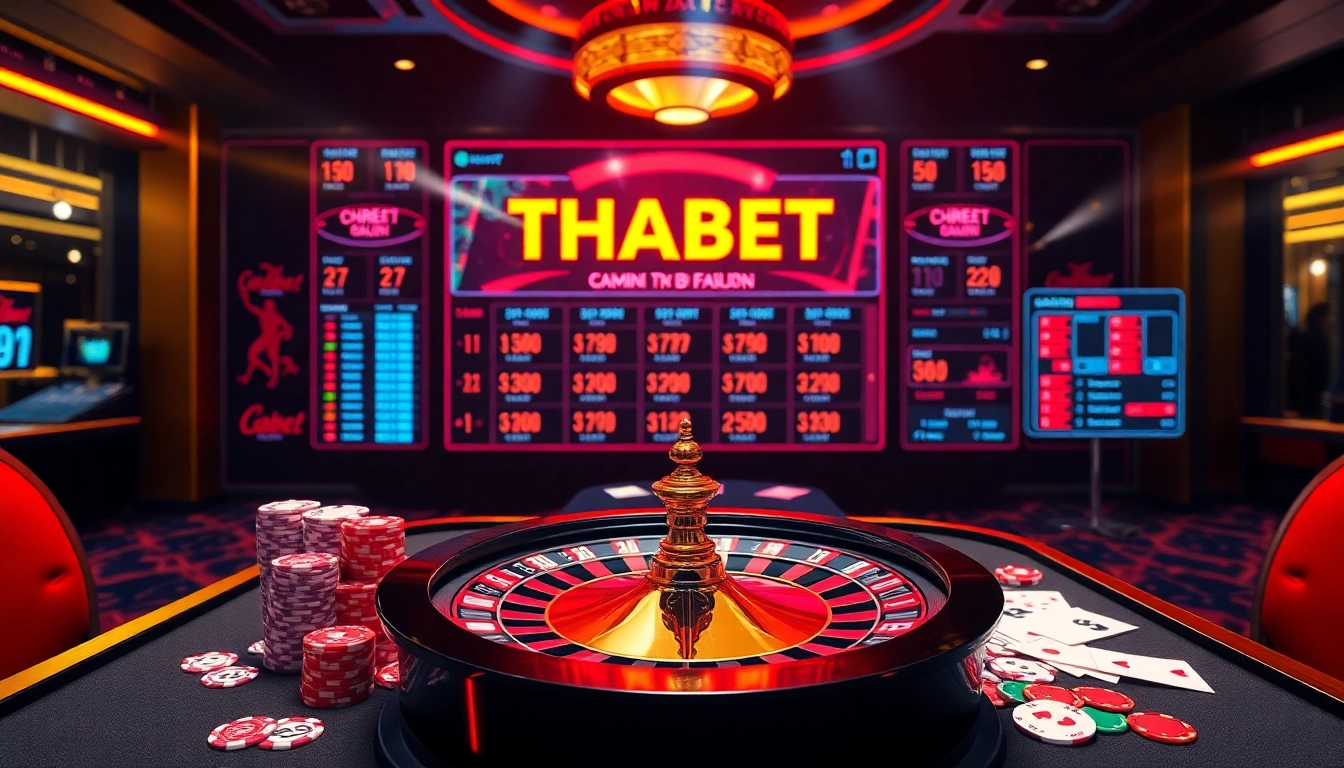 Experience high-stakes betting at THABET with vibrant casino tables and dynamic gameplay.