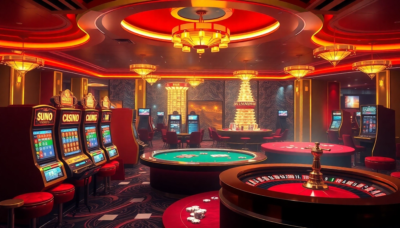 Experience the thrilling action at trang chủ lc88 with vibrant casino tables and slot machines.