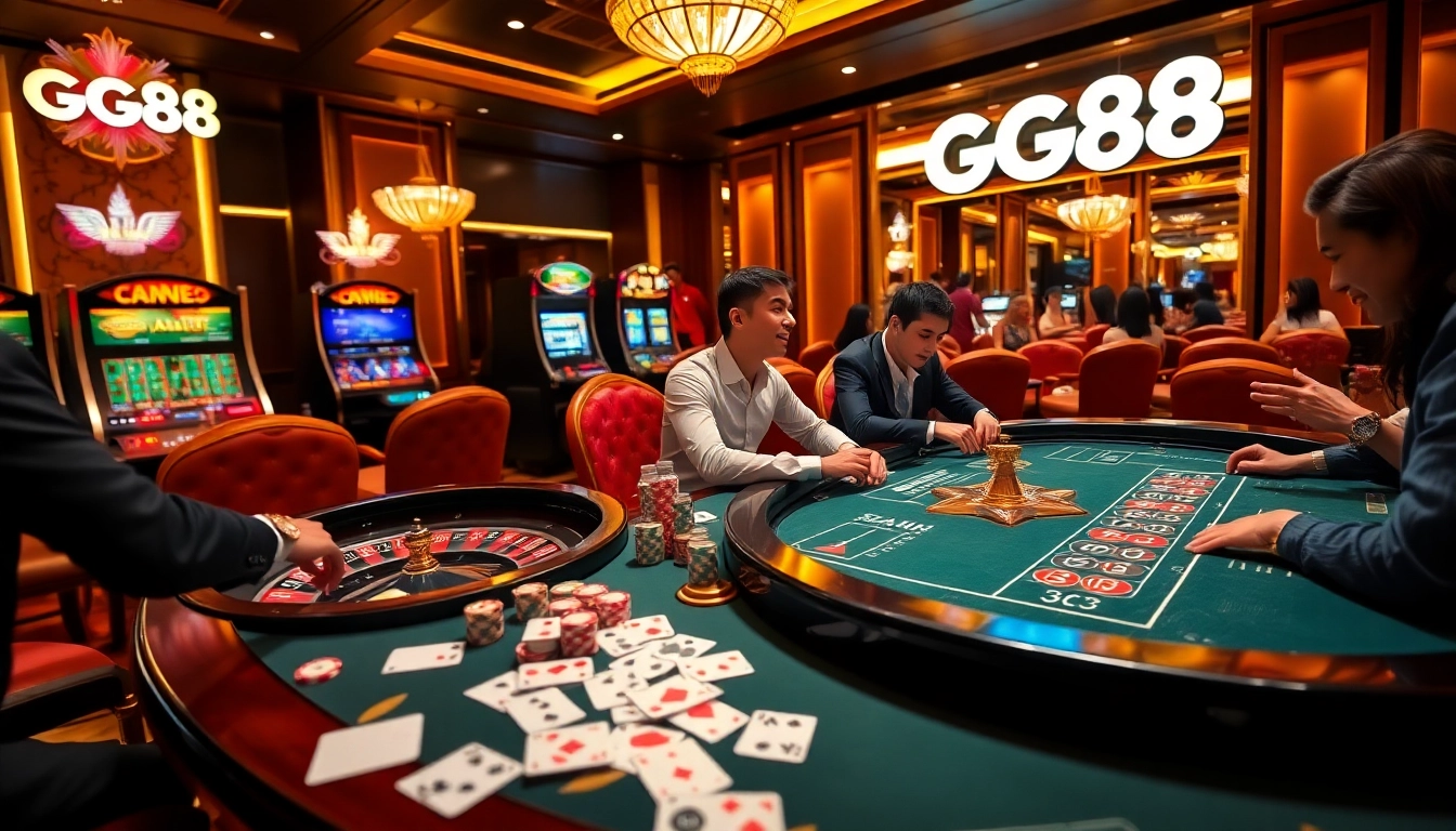 Experience GG88 at a luxurious casino table with poker chips and high-end gaming strategies.