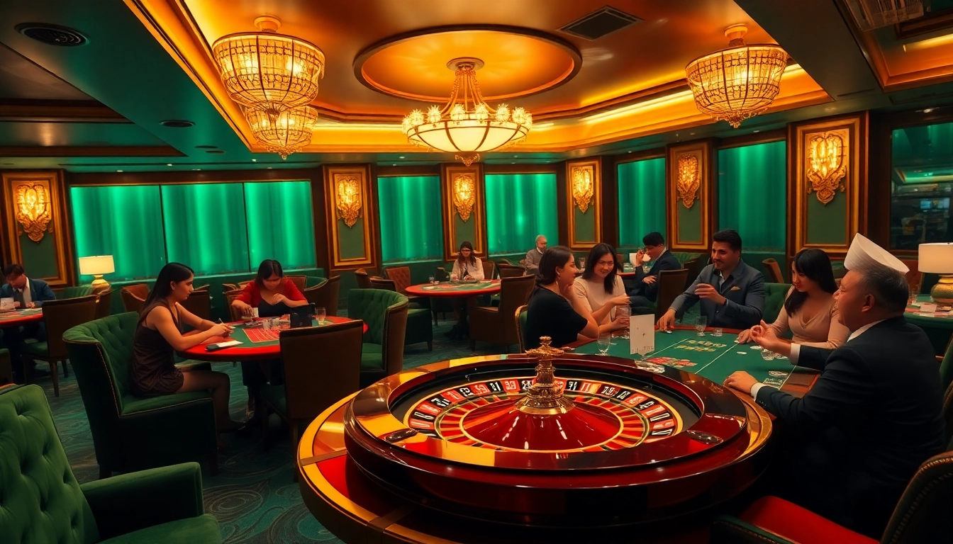 Experience exclusive rewards and benefits with Khela88 VIP in a bustling casino scene.