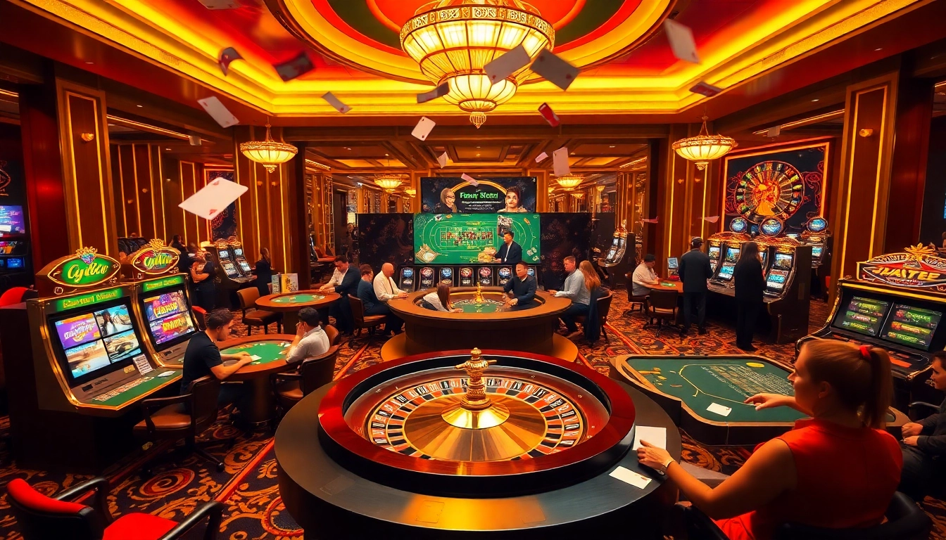 Experience thrilling gameplay at https://gg88.biz/ with vibrant casino tables and excited players.