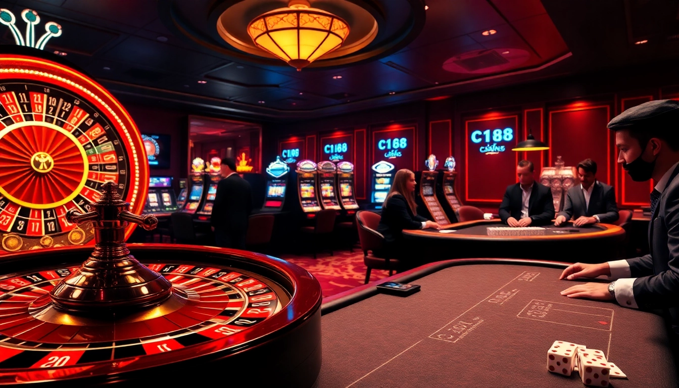 C168 players enjoying a thrilling roulette game in a luxurious casino environment.