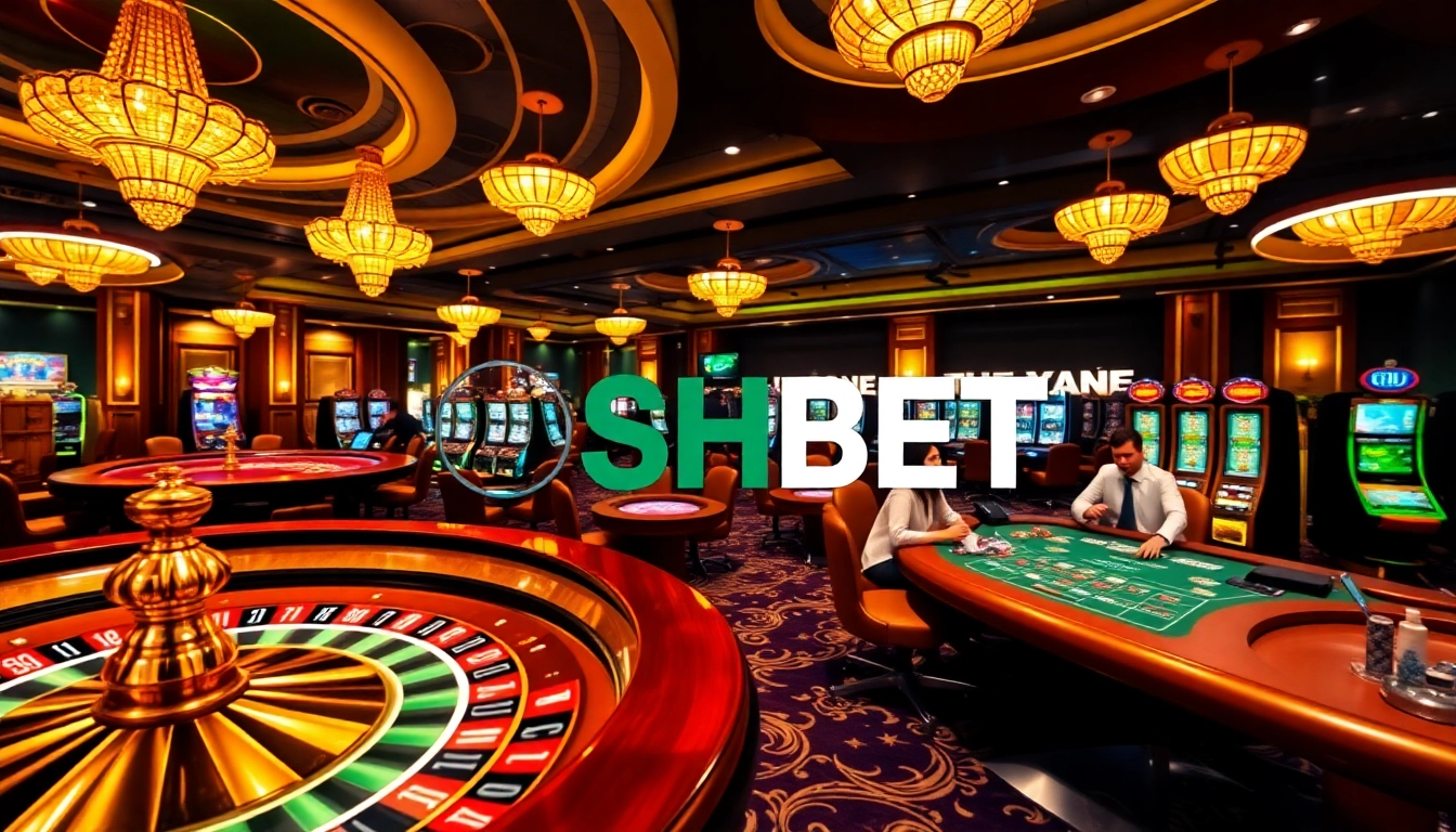 Exciting casino action at SHBET with vibrant poker games and roulette.