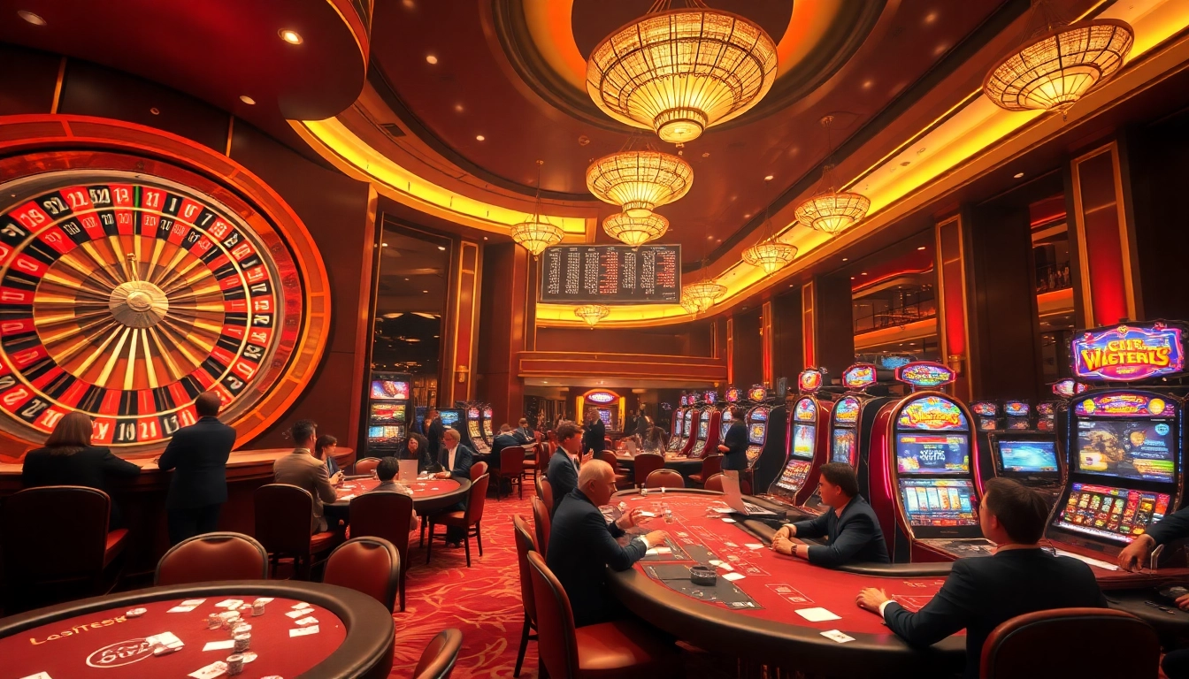 Nohu90 players enjoying a thrilling experience at a luxurious casino table.