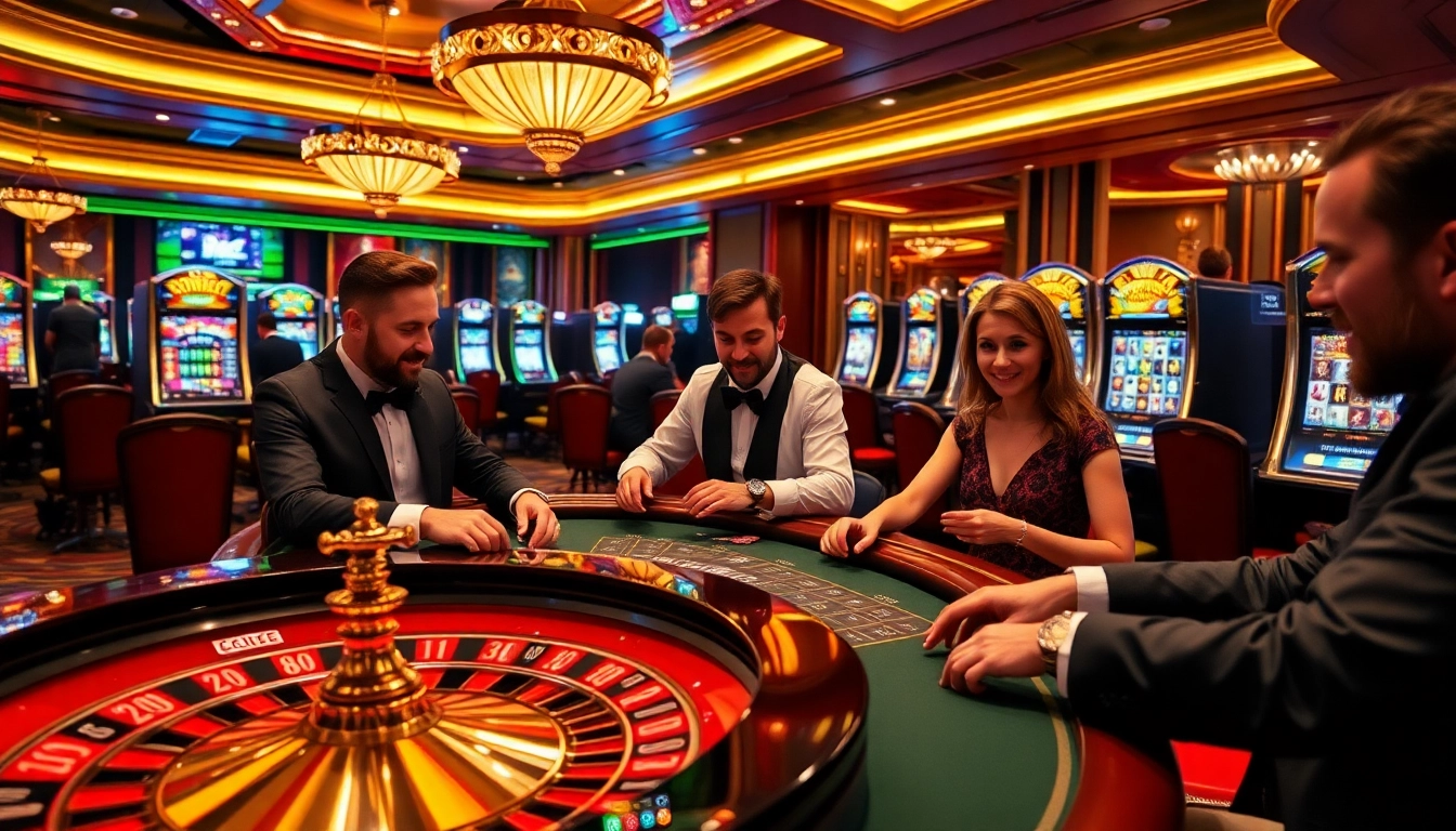 exciting gaming at onicplay with players at a vibrant casino table
