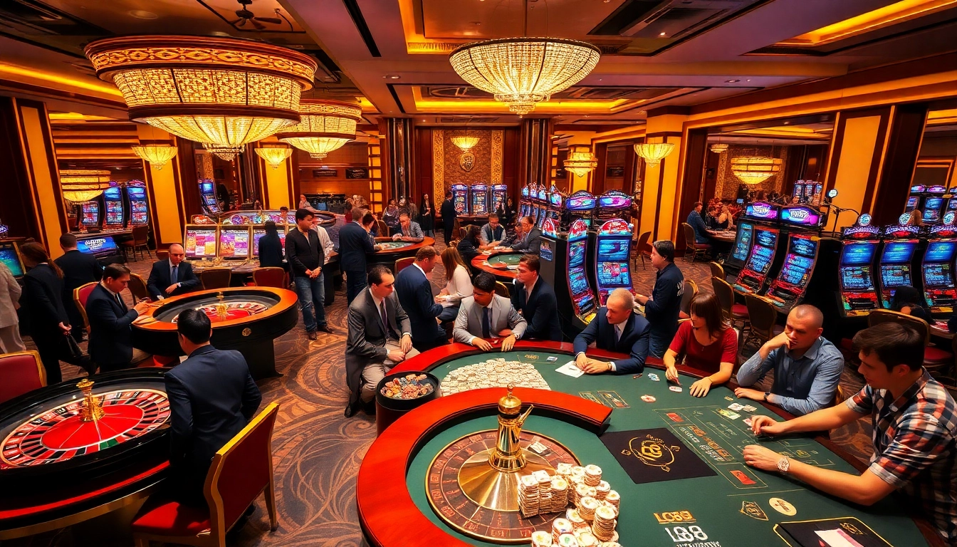 Experience the excitement at the LC88 casino with vibrant slot machines and engaging poker tables.