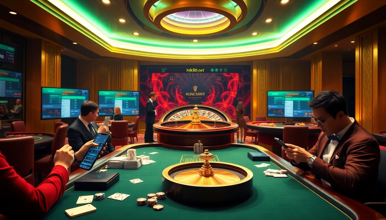Experience the excitement of online gambling at mk8th.net with dynamic casino tables and players in action.
