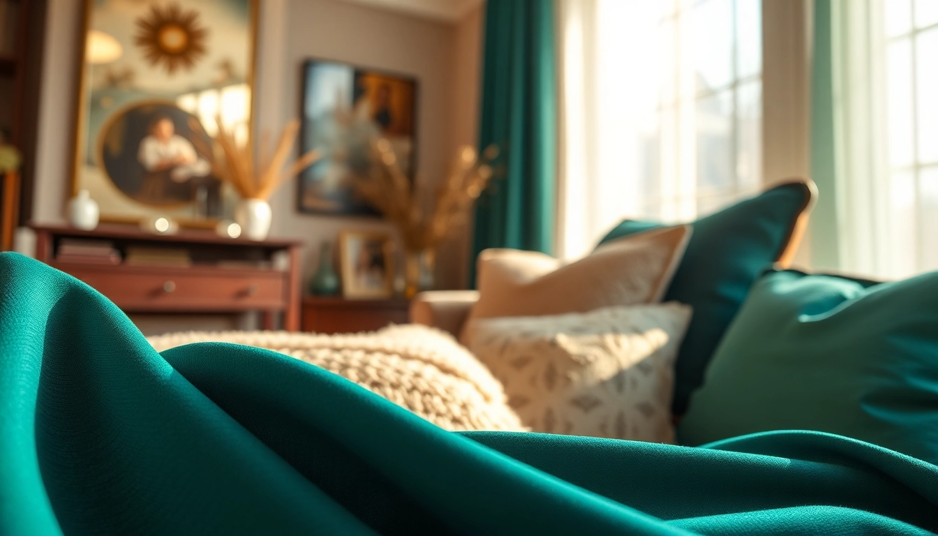 Fluweel stretch stof displayed beautifully with elegant detailing in a cozy setting.