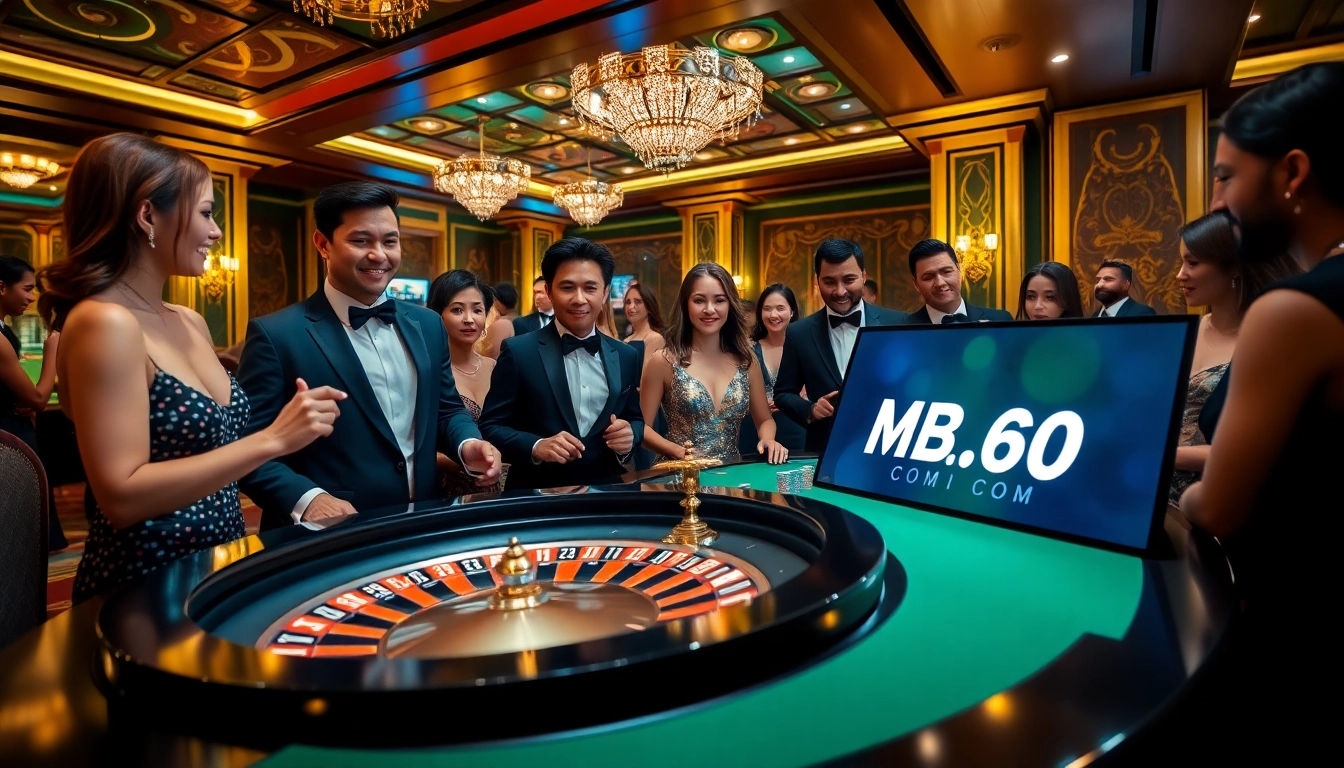 Engage with the luxurious atmosphere of MB66.COM's casino experience featuring a vibrant roulette table.