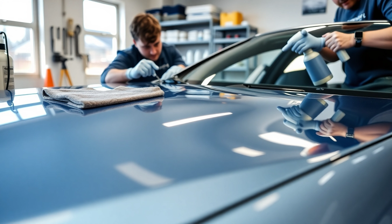 Apply salt protection ceramic coating on a luxury vehicle for a flawless finish.