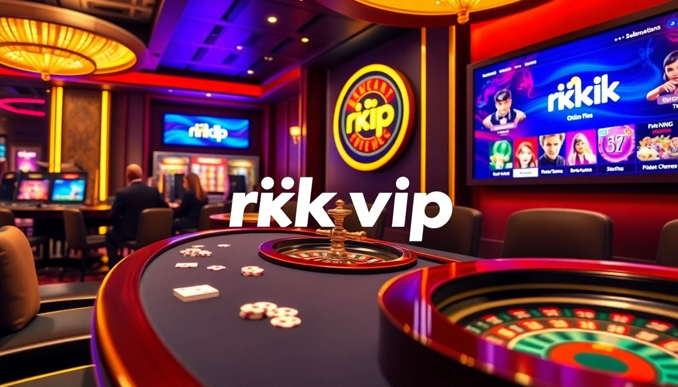 Exciting gaming scene at rik vip casino showcasing vibrant tables and professional dealers.