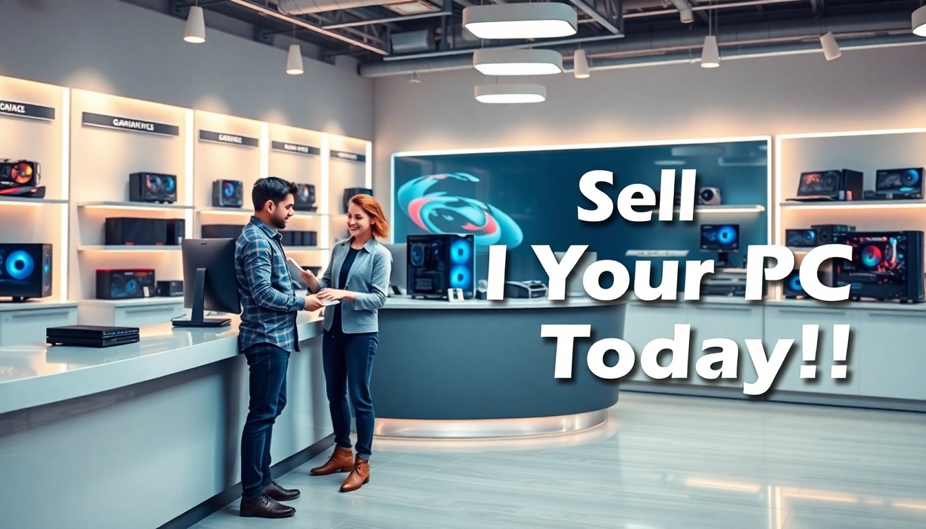 Effizienter PC-Verkauf-Service, der freundliches Personal zeigt, das Kunden unterstützt.