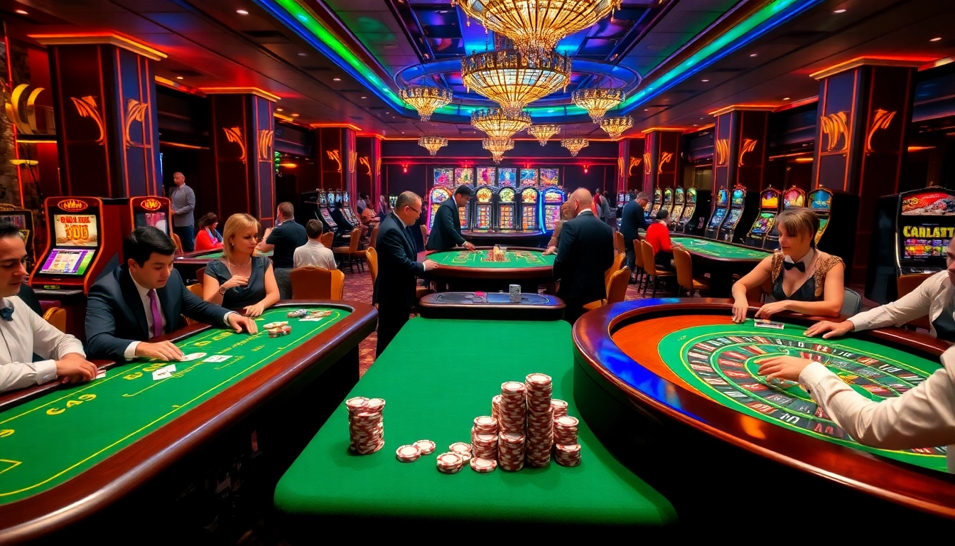 Players engaging in exciting games at a luxurious casino setting related to https://okwin.blog.