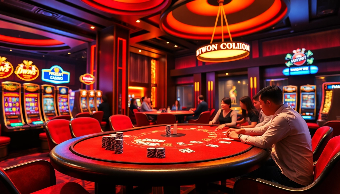 IWIN Club offers an exciting casino experience with vibrant slot machines and elegant poker tables.