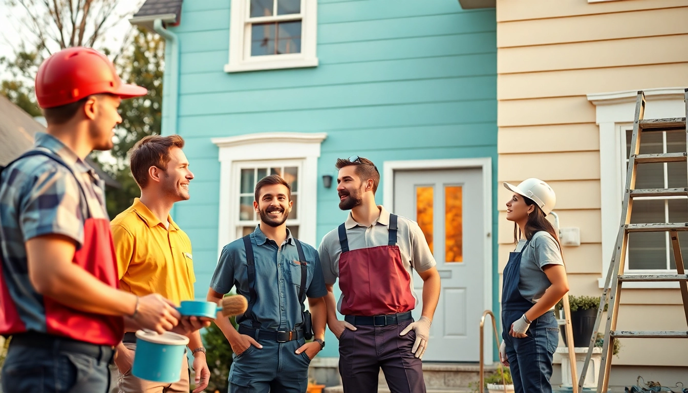 Home Painting Companies expertly transforming a house with quality service and vibrant colors.