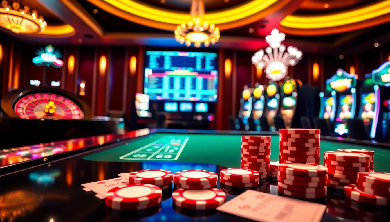 Vibrant casino scene featuring lively betting activities at https://lc88.media/, showcasing excitement in online gambling.