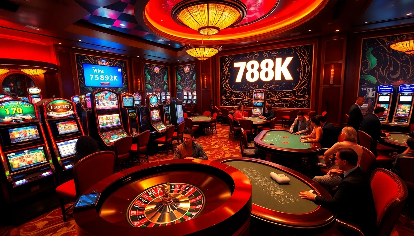 Exciting casino scene showcasing the thrill of gambling with 789K prominently featured.