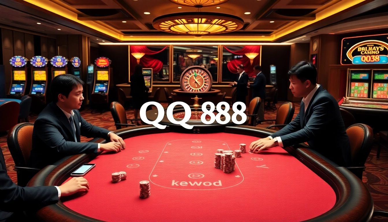 Experience the excitement at QQ88 Casino with high-stakes poker and vibrant slot machines.