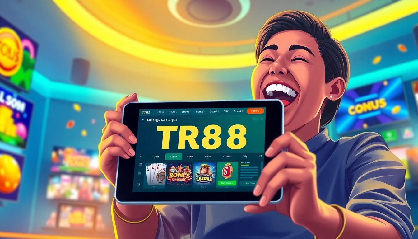 Interactive TR88 online gaming platform showcasing exciting games and user engagement.