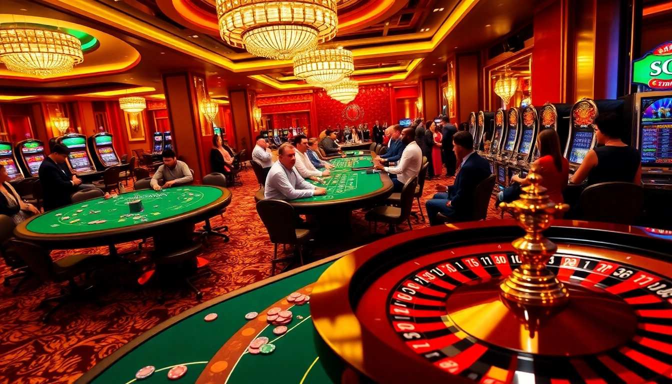 Experience the thrill of gambling at SODO's luxurious casino tables and slot machines.
